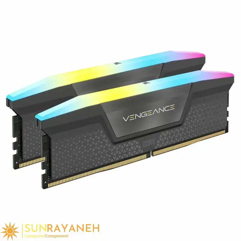 رم دسکتاپ DDR5 دو کاناله 5200MHz CL40 کورسیر مدل VENGEANCE RGB 32G